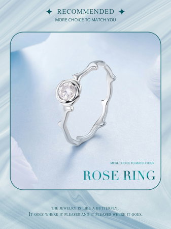 Inel argint trandafir [15]