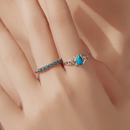 Inel argint Turcoaz [14]