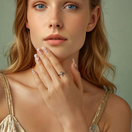 Inel argint vintage cu cruce [3]