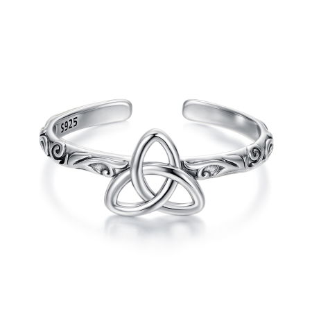 Inel argint vintage cu nod celtic