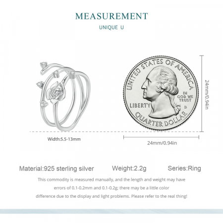 Inel argint vita de vie de trandafir [10]