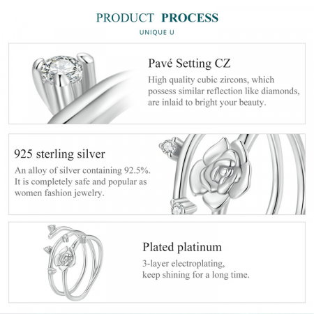 Inel argint vita de vie de trandafir [8]