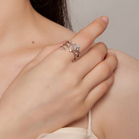 Inel argint vita de vie de trandafir [1]