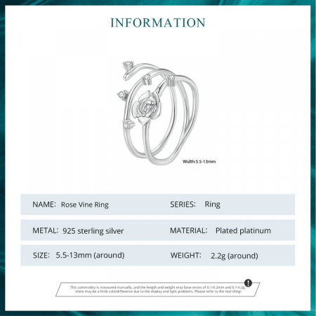 Inel argint vita de vie de trandafir [9]