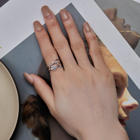 Inel argint vita de vie de trandafir [5]