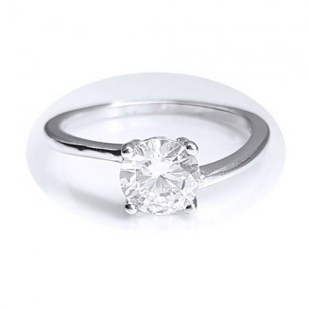 Inel elegant argint 925 cu zirconiu rotund [0]