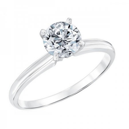 Inel elegant argint 925 rodiat cu zirconiu alb [0]