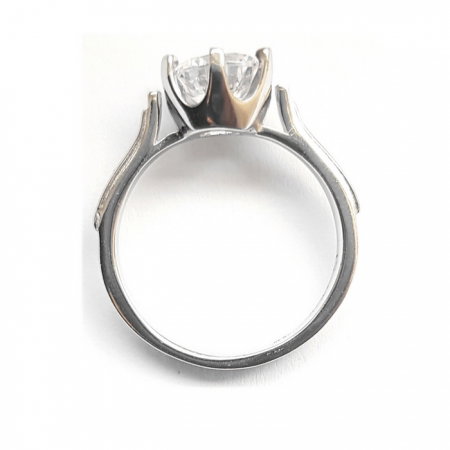 Inel elegant din argint rodiat 925 cu zirconii [1]