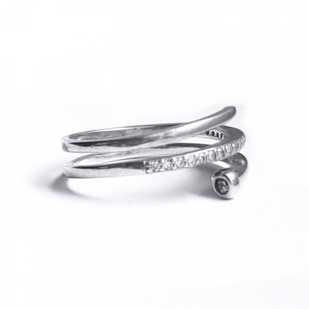 Inel elegant din argint 925 cu zirconii [0]