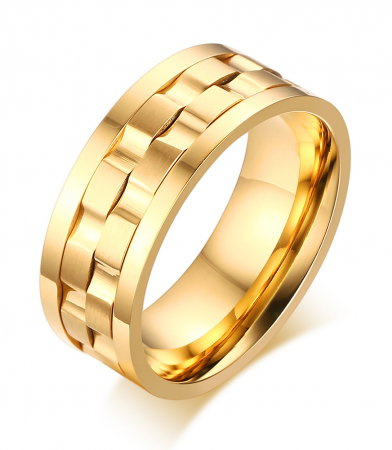 Inel inox auriu antistres [0]