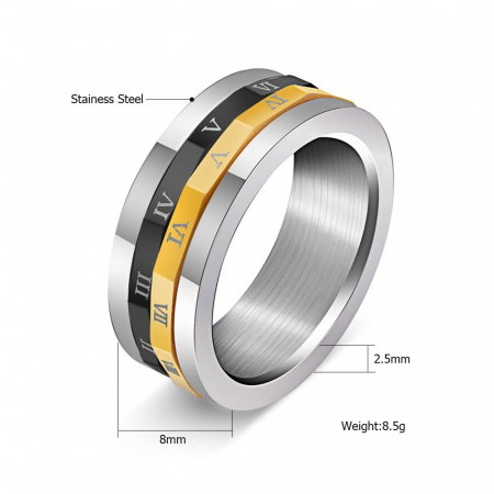 Inel inox antistres cu cifre romane [4]