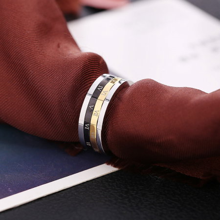 Inel inox antistres cu cifre romane [2]