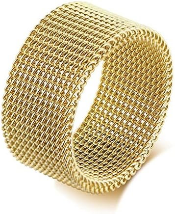 Inel inox auriu tip plasa 10 mm [3]
