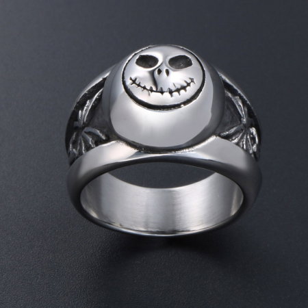 Inel inox cu craniu zambitor [2]