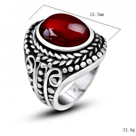 Inel inox cu piatra neagra [1]