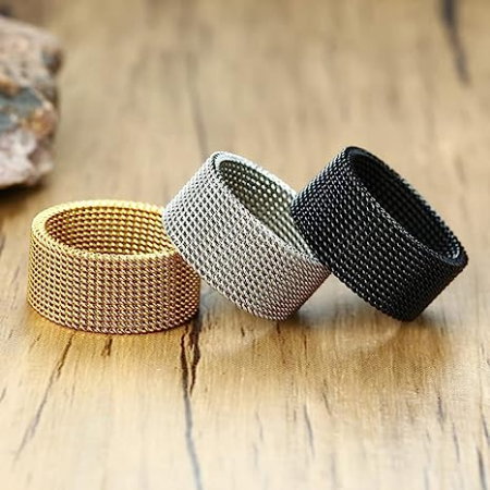 Inel inox negru tip plasa 10 mm [4]