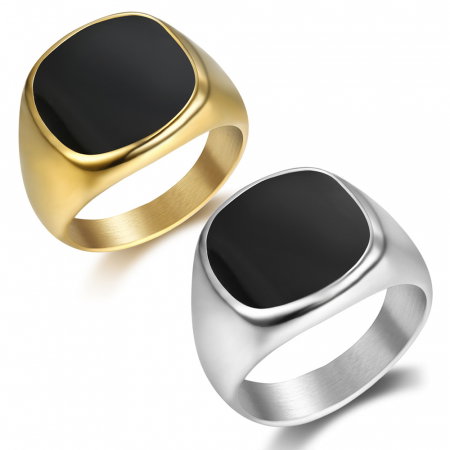 Inel inox rotund cu email [2]