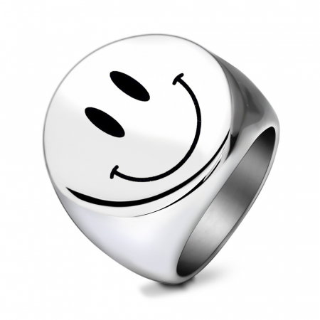 Inel inox Smiley [3]