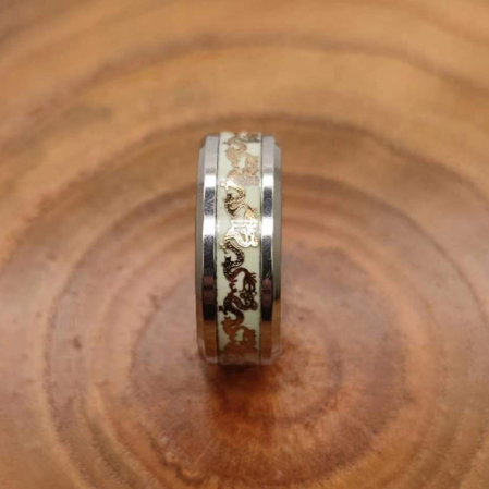 Inel fluorescent din inox cu Dragoni [3]