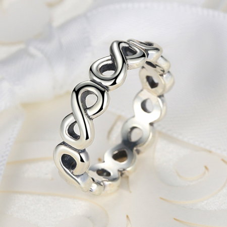 Inel placat cu argint cu simbolul infinit IST0004 [2]