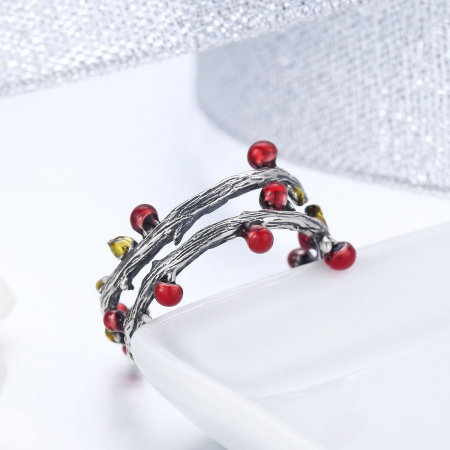 Inel reglabil argint 925 cu crengute - Be Nature IST0065 [3]