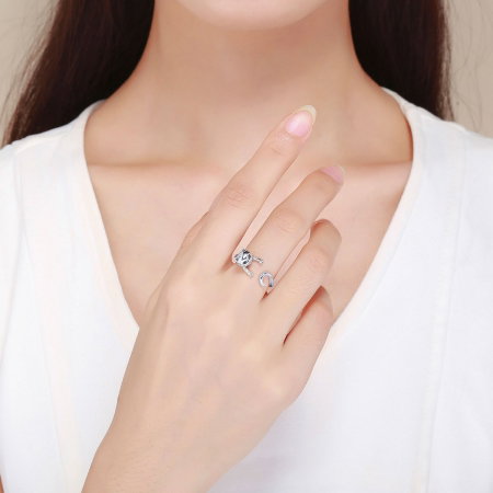 Inel reglabil argint 925 cu pisicuta - Be Nature IST0060 [4]