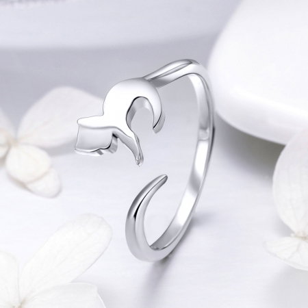 Inel reglabil argint 925 cu pisicuta - Be Nature IST0063 [1]