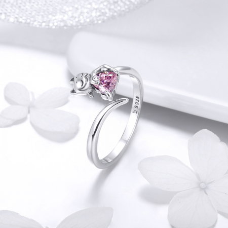 Inel reglabil argint 925 cu pisicuta - Be Nature IST0067 [1]