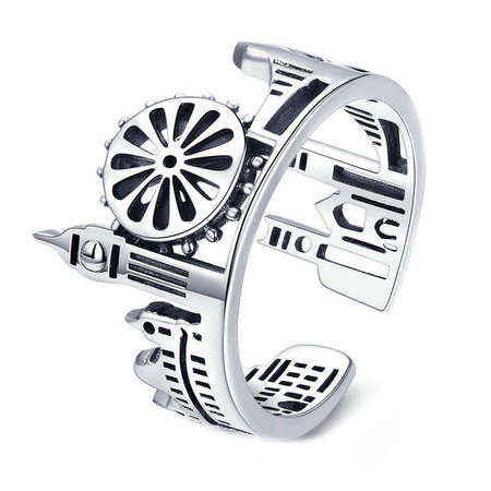 Inel reglabil argint London City