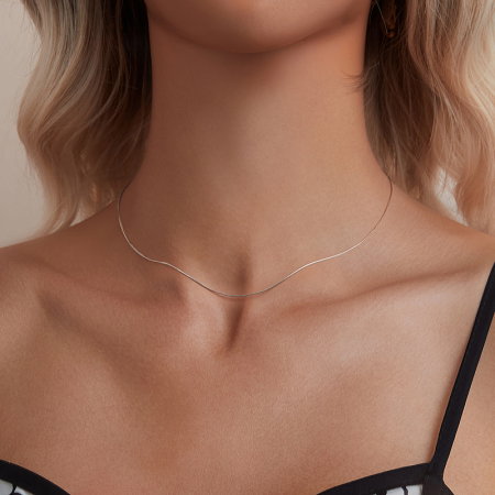 Lant argint 0,8 mm sarpe ajustabil [1]