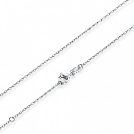 Lant argint reglabil cu zale ovale 50 cm