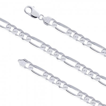 Lant argint 925 figaro 50 cm lungime si 4 mm latime LAN0033 [0]
