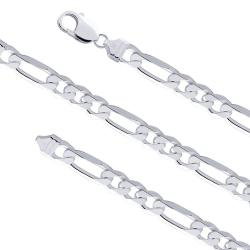 Lant argint 925 figaro 50 cm lungime si 4 mm latime LAN0033 [1]