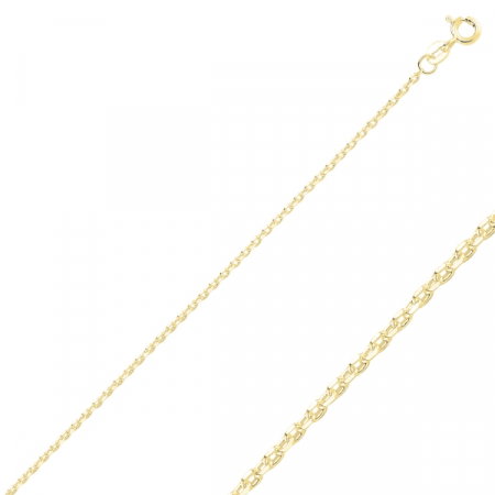 Lant argint 925 Forzentina, Latime: 2,00 mm placat cu aur galben  - LTU0025 [0]