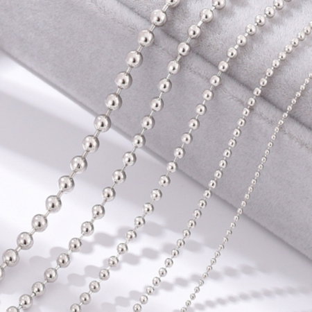 Lant argint cu bilute 3 mm, 55 cm [8]