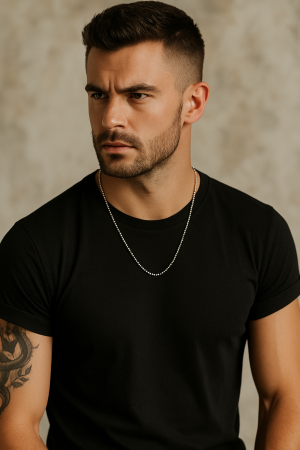 Lant argint cu bilute 3 mm, 60 cm [5]