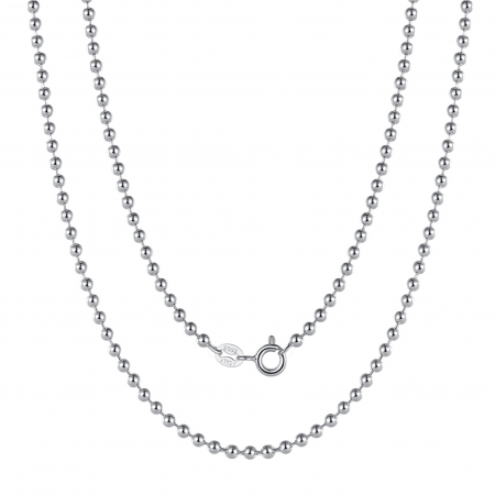 Lant argint cu bilute 3 mm, 60 cm [3]