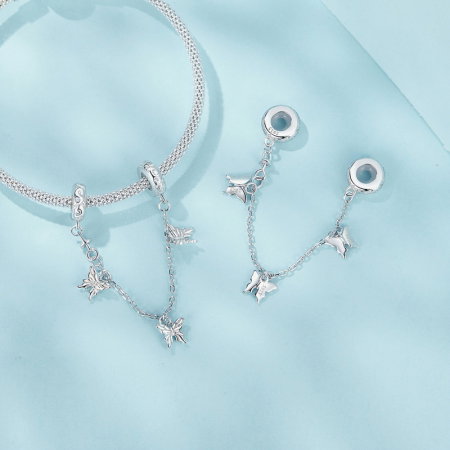 Lant argint cu fluturasi [3]