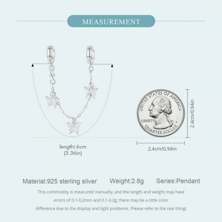 Lant argint cu fluturasi [6]