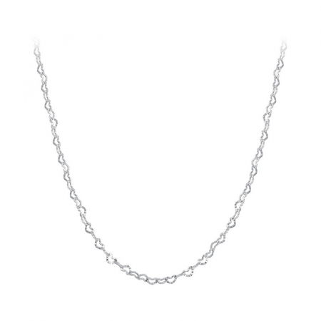 Lant argint cu inimioare