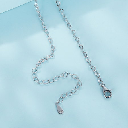 Lant argint cu inimioare [6]