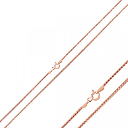 Lant argint placat cu aur roz model sarpe Tondo - Lungime: 50 cm [0]