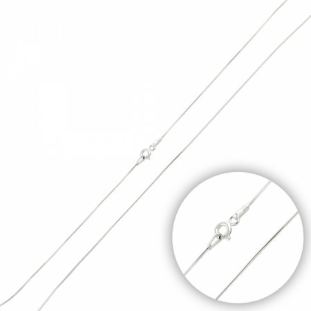 Lant argint sarpe 55 cm, placat cu rodiu [0]