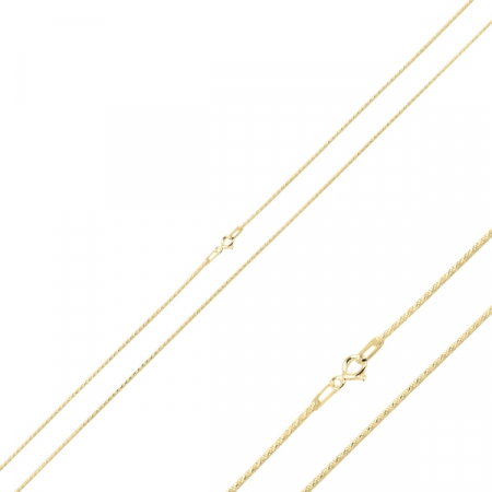 Lant argint tip franghie placat cu aur 50 cm [0]