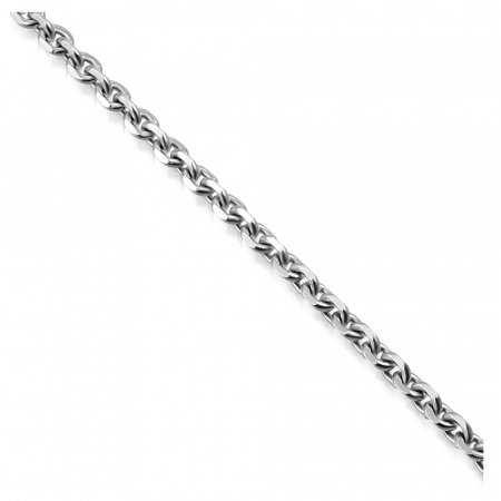 Lant de argint 925 rodiat Forzentina cu cu taietura tip diamant zale ovale, Latime 2,00 mm - LTU0024 [0]