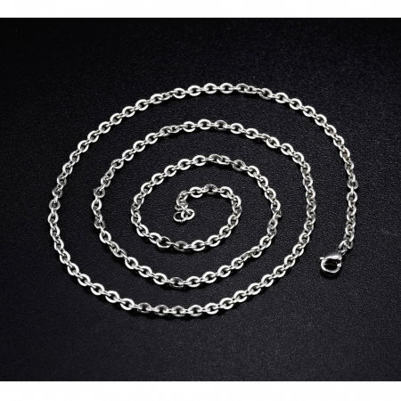 Lant inox argintiu 3 mm x 55 cm