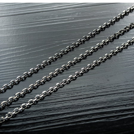 Lant inox argintiu 4,5 mm x 65+5 cm [4]