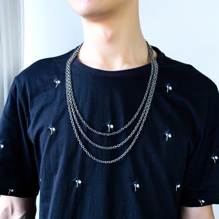 Lant inox argintiu 4,5 mm x 65+5 cm [9]