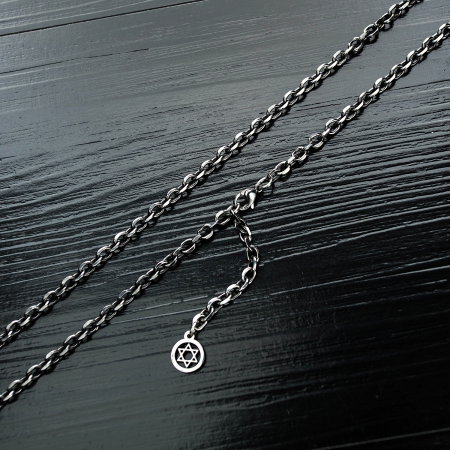 Lant inox argintiu 4,5 mm x 65+5 cm [3]