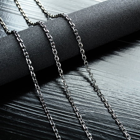 Lant inox argintiu 4,5 mm x 65+5 cm [8]